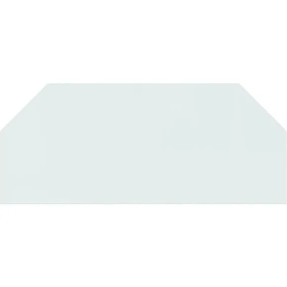 The Living Store glasplade til pejs 120x50 cm sekskantet - Glas