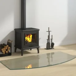 The Living Store glasplade til pejs 120x60 cm - Glas