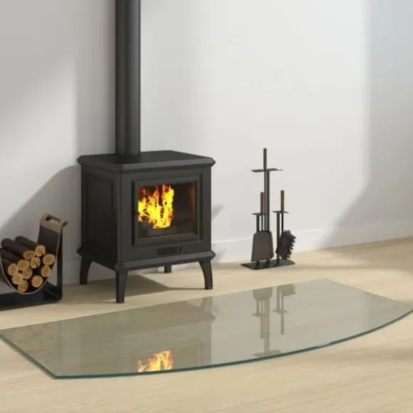 The Living Store glasplade til pejs 120x60 cm - Glas
