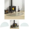 The Living Store glasplade til pejs 1200x500 mm halvrund - Glas