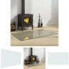 The Living Store glasplade til pejs 100x60 cm rektangulær - Glas
