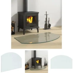 The Living Store glasplade til pejs 80x50 cm - Glas