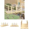 The Living Store havebro med kædegelænder 150x67x56 cm massivt grantræ - Havebroer