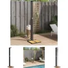 The Living Store havebruser 50x55x224 cm polyrattan og akacietræ sort - Pool & spa – tilbehør