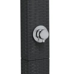 The Living Store havebruser 50x55x224 cm polyrattan og akacietræ sort - Pool & spa – tilbehør