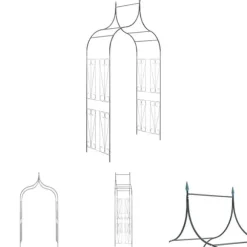 The Living Store havebue med spydspidsdesign mørkegrøn - Havebuer, espalierer & pergolaer