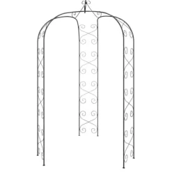 The Living Store havebue Ø180x255 cm stål sort - Havebuer, espalierer & pergolaer