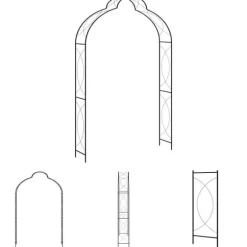The Living Store havebue 150x34x240 cm jern sort - Havebuer, espalierer & pergolaer