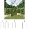 The Living Store havebuer 2 stk. 120x38x260 cm stål sort - Havebuer, espalierer & pergolaer
