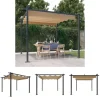 The Living Store havepavillon med sammenrulleligt tag 3x3 m gråbrun - Festtelte & havepavilloner