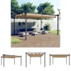 The Living Store havepavillon med sammenrulleligt tag 4x3 m gråbrun - Festtelte & havepavilloner