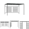 The Living Store havepavillon med udtrækkeligt tag 4x3x2,3 m 180 g/m² antracit - Festtelte & havepavilloner