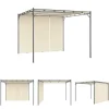 The Living Store havepavillon med gardin 3x3x2,25m cremefarvet - Festtelte & havepavilloner