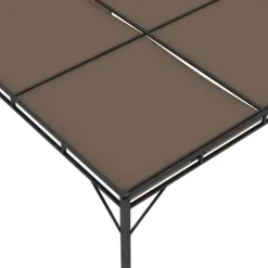 The Living Store havepavillon med sidegardin 4x3x2,25 m gråbrun - Festtelte & havepavilloner