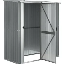The Living Store haveskur 180,5x97x209,5 galvaniseret stål grå - Skure & Redskabsskure