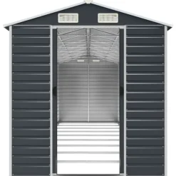 The Living Store haveskur 191x810x198 cm galvaniseret stål antracitgrå - Skure & Redskabsskure