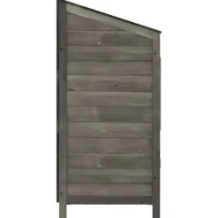 The Living Store haveskur 55x52x112 cm massivt grantræ antracitgrå - Skure & Redskabsskure