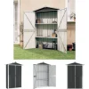 The Living Store haveskur 116x45x175 cm galvaniseret stål antracitgrå - Skure & Redskabsskure