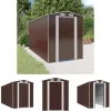 The Living Store haveskur 192x440x223 cm galvaniseret stål mørkebrun - Skure & Redskabsskure