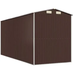 The Living Store haveskur 192x440x223 cm galvaniseret stål mørkebrun - Skure & Redskabsskure