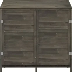 The Living Store haveskur 102x52x112 cm massivt grantræ antracitgrå - Skure & Redskabsskure