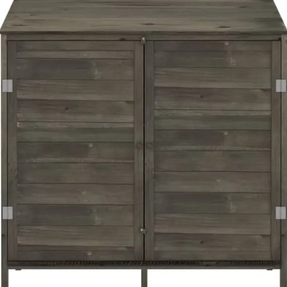 The Living Store haveskur 102x52x112 cm massivt grantræ antracitgrå - Skure & Redskabsskure