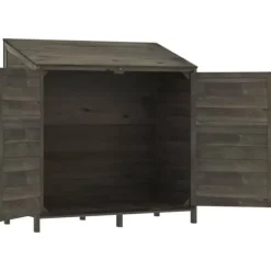 The Living Store haveskur 102x52x112 cm massivt grantræ antracitgrå - Skure & Redskabsskure