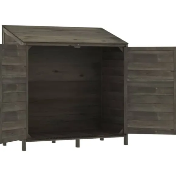The Living Store haveskur 102x52x112 cm massivt grantræ antracitgrå - Skure & Redskabsskure