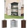 The Living Store haveskur 116x45x175 cm galvaniseret stål brun - Skure & Redskabsskure