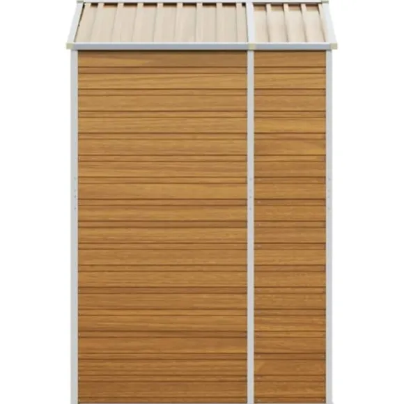 The Living Store haveskur 191x130x198 cm galvaniseret stål lysebrun - Skure & Redskabsskure
