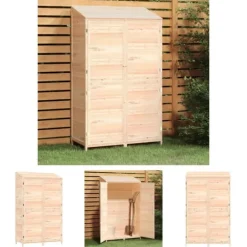 The Living Store haveskur 102x52x174,5 cm massivt grantræ - Skure & Redskabsskure