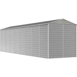 The Living Store haveskur 191x725x198 cm galvaniseret stål lysegrå - Skure & Redskabsskure