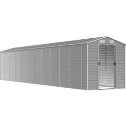 The Living Store haveskur 191x980x198 cm galvaniseret stål lysegrå - Skure & Redskabsskure