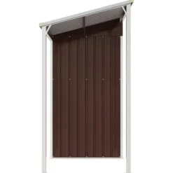 The Living Store haveskur med udvidet tag 277x110,5x181 cm stål brun - Skure & Redskabsskure