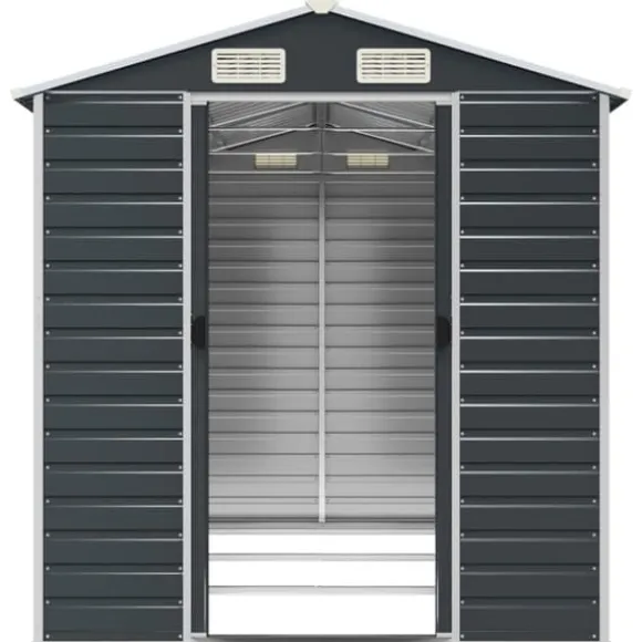 The Living Store haveskur 191x300x198 cm galvaniseret stål antracitgrå - Skure & Redskabsskure