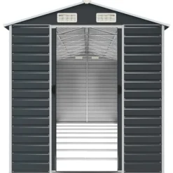 The Living Store haveskur 191x725x198 cm galvaniseret stål antracitgrå - Skure & Redskabsskure