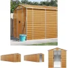 The Living Store haveskur 191x895x198 cm galvaniseret stål lysebrun - Skure & Redskabsskure