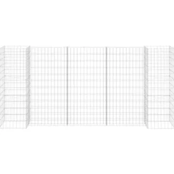 The Living Store H-formet gabion-plantekasse 260x40x120 cm stål - Plantekrukker