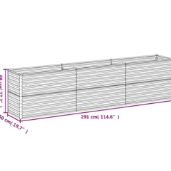 The Living Store højbed 291x50x69 cm cortenstål - Plantekrukker