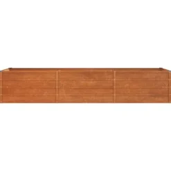 The Living Store højbed 240x80x45 cm cortenstål rustfarvet - Plantekrukker
