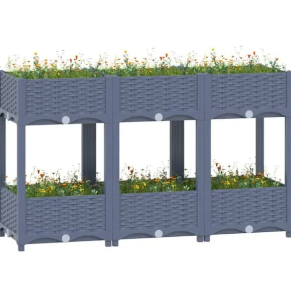 The Living Store højbed 120x40x71 cm polypropylen - Plantekrukker