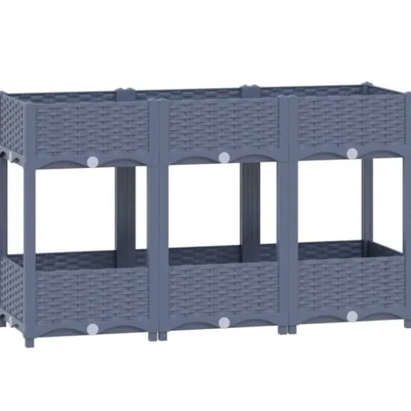 The Living Store højbed 120x40x71 cm polypropylen - Plantekrukker