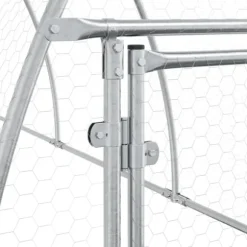 The Living Store hønsehus 300x105x120 cm galvaniseret stål sølvfarvet - Huse & bure til små dyr