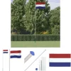 The Living Store Holland flag og flagstang 6,23 m aluminium - Flag & vimpler