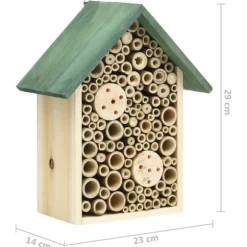 The Living Store insekthotel 2 stk. 23x14x29 cm fyrretræ - Huse til sommerfugle
