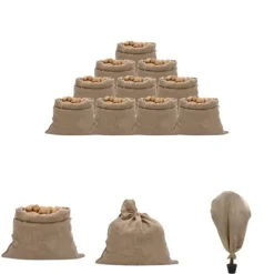 The Living Store jutesække 10 stk. 100x110 cm 100 % jute 220 g/m2 - Kufferter & tasker