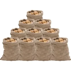 The Living Store jutesække 10 stk. 60x105 cm 100 % jute 220 g/m2 - Kufferter & tasker