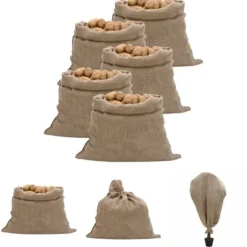 The Living Store jutesække 5 stk. 100x110 cm 100 % jute 220 g/m2 - Kufferter & tasker