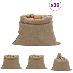 The Living Store jutesække 30 stk. 100x110 cm 100 % jute 220 g/m2 - Kufferter & tasker