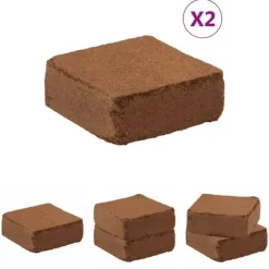 The Living Store kokosblokke 2 stk. 5 kg pr. stk. 10 kg i alt - Sand og jord